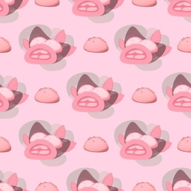 Japon mutfağı Creamy Mochi Matcha, Asya mutfağının tatlısı. Mochi desen ambalaj tasarımı