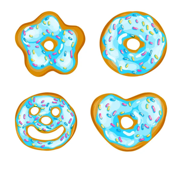 stock vector NATIONAL DONUT DAY.glazed sweet donut. Draw funny american kawaii traditional sweet donut vector illustration. American traditional food, cooking, menu concept. Doodle in cartoon style.