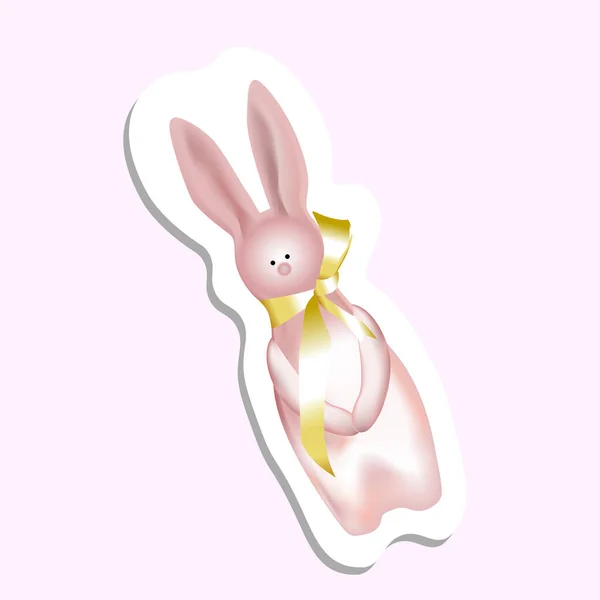 Easter Hunters Sticker Bunnies Easter Sticker Palm Sunday — Stock Vector