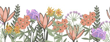 Klasik tarzında kusursuz çiçek kenarı.