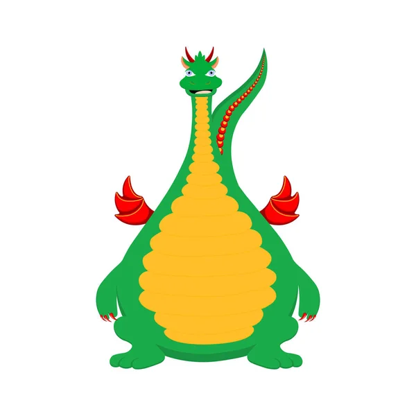 Dessin Vectoriel Dragon Chinois Isolé Sur Fond Blanc Symbole 2024 — Image vectorielle