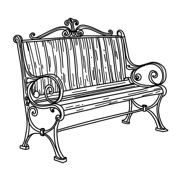 Antika metal dövmeleri, parşömenleri ve dekoratif elementleri olan bir bahçe tezgahının vektör çizimi