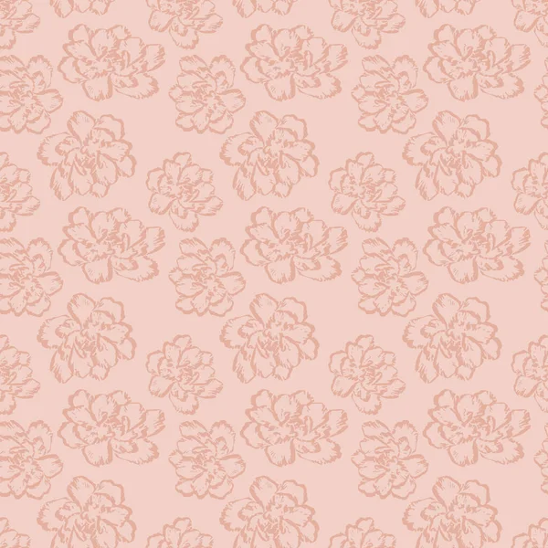 Motif Vectoriel Sans Couture Avec Des Fleurs Rétro — Image vectorielle