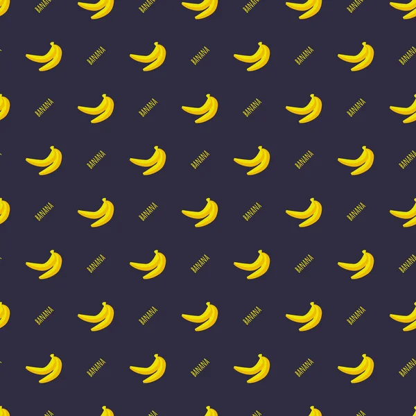 Modèle Vectoriel Sans Couture Avec Bananes — Image vectorielle