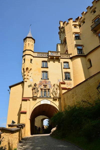 Κάστρο Hohenschwangau Νότια Γερμανία 2021 Κάστρο Hohenschwangau Στο Βόρειο Άκρο — Φωτογραφία Αρχείου