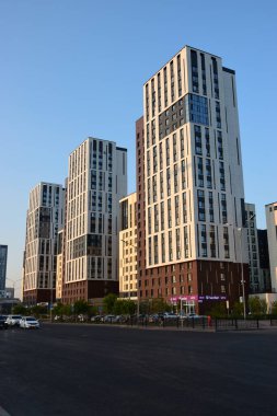 Astana (Nur-Sultan), Kazakistan 'ın başkenti Astana' daki modern binalar (Nur-Sultan)