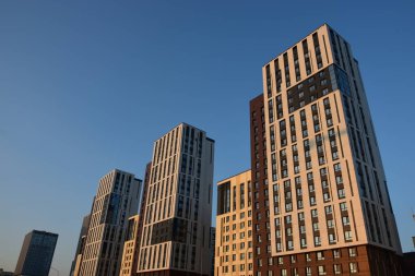 Astana (Nur-Sultan), Kazakistan 'ın başkenti Astana' daki modern binalar (Nur-Sultan)