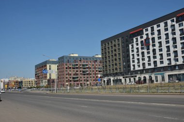 Astana (Nur-Sultan), Kazakistan 'ın başkenti Astana' daki modern binalar (Nur-Sultan)