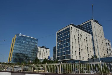 Astana (Nur-Sultan), Kazakistan 'ın başkenti Astana' daki modern binalar (Nur-Sultan)