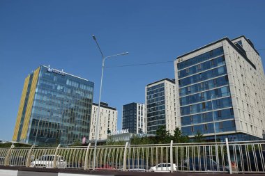 Astana (Nur-Sultan), Kazakistan 'ın başkenti Astana' daki modern binalar (Nur-Sultan)