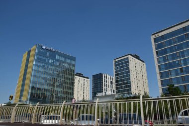 Astana (Nur-Sultan), Kazakistan 'ın başkenti Astana' daki modern binalar (Nur-Sultan)