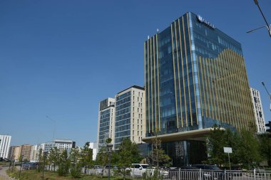 Astana (Nur-Sultan), Kazakistan 'ın başkenti Astana' daki modern binalar (Nur-Sultan)