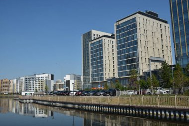 Astana (Nur-Sultan), Kazakistan 'ın başkenti Astana' daki modern binalar (Nur-Sultan)