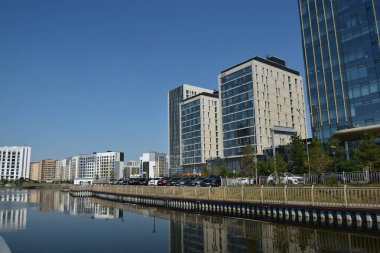 Astana (Nur-Sultan), Kazakistan 'ın başkenti Astana' daki modern binalar (Nur-Sultan)