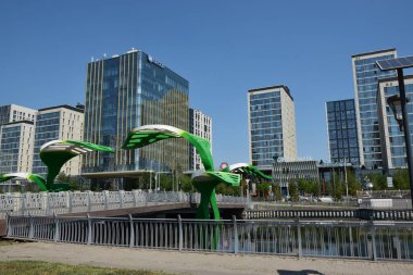 Astana (Nur-Sultan), Kazakistan: Astana 'daki Ultra modern binalar (Nur-Sultan), Kazakistan' ın başkenti