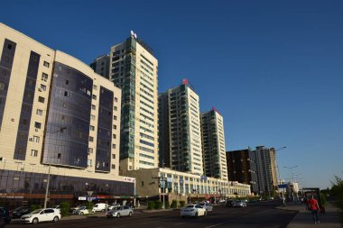 Astana (Nur-Sultan), Kazakistan - Astana 'daki modern binalar (Nur-Sultan), Kazakistan' ın başkenti