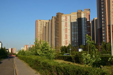 Astana (Nur-Sultan), Kazakistan - Astana 'daki modern binalar (Nur-Sultan), Kazakistan' ın başkenti