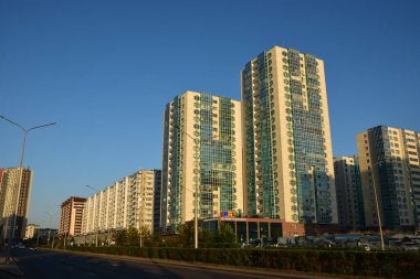 Astana (Nur-Sultan), Kazakistan - Astana 'daki modern binalar (Nur-Sultan), Kazakistan' ın başkenti