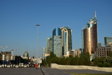 Astana (Nur-Sultan), Kazakistan - Astana 'daki modern binalar (Nur-Sultan), Kazakistan' ın başkenti
