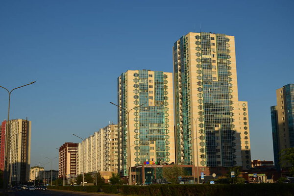 Astana (Nur-Sultan), Kazakhstan - Modern buildings in Astana (Nur-Sultan), capital of Kazakhstan