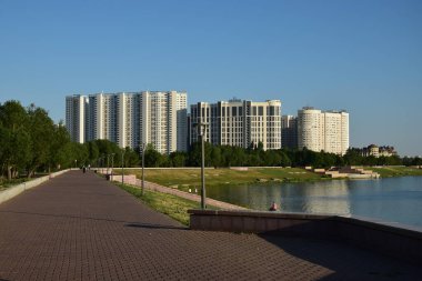 Astana (Nur-Sultan), Kazakistan - Astana 'daki modern binalar (Nur-Sultan), Kazakistan' ın başkenti