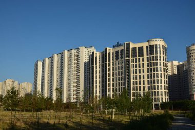 Astana (Nur-Sultan), Kazakistan - Astana 'daki modern binalar (Nur-Sultan), Kazakistan' ın başkenti