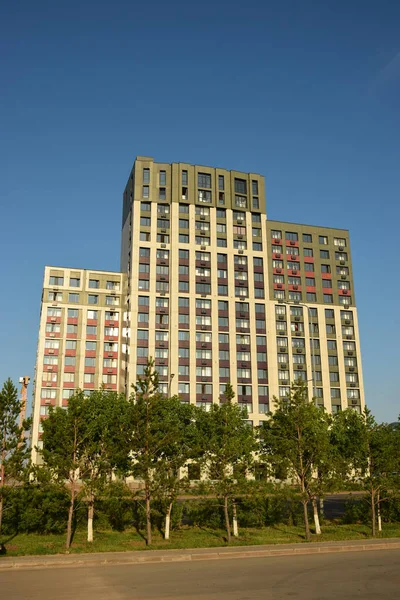 アスタナ ヌルスルタン カザフスタン カザフスタンの首都アスタナ ヌルスルタン の超近代的な建物 — ストック写真