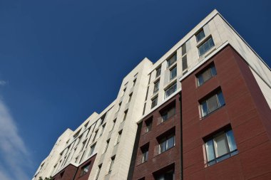 Astana (Nur-Sultan), Kazakistan 08.07.2023: Astana 'daki modern binalar (Nur-Sultan), Kazakistan' ın başkenti