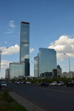 Astana (Nur-Sultan), Kazakistan 'ın başkenti Astana' daki modern binalar (Nur-Sultan)