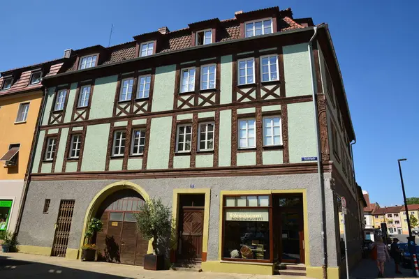 Schweinfurt, Bavyera, Aşağı Franconia, Almanya - 07.29.2024: Schweinfurt, Bavyera, Aşağı Frankonya, Almanya 'daki tarihi binalar