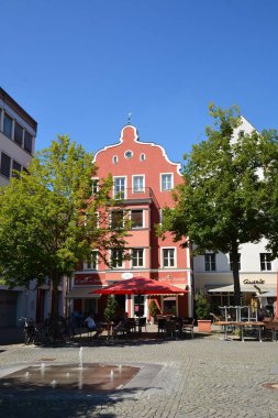 Ingolstadt, Bavyera, Almanya - 08.06.2024: Ingolstadt 'taki tarihi binalar