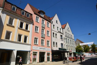 Ingolstadt, Bavyera, Almanya - 08.06.2024: Ingolstadt 'taki tarihi binalar