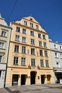 Ingolstadt, Bavyera, Almanya - 08.06.2024: Ingolstadt 'taki tarihi binalar