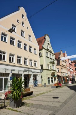Ingolstadt, Bavyera, Almanya - 08.06.2024: Ingolstadt 'taki tarihi binalar