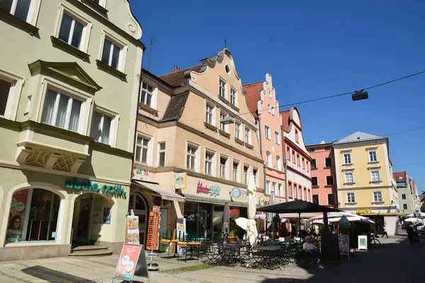 Ingolstadt, Bavyera, Almanya - 08.06.2024: Ingolstadt 'taki tarihi binalar