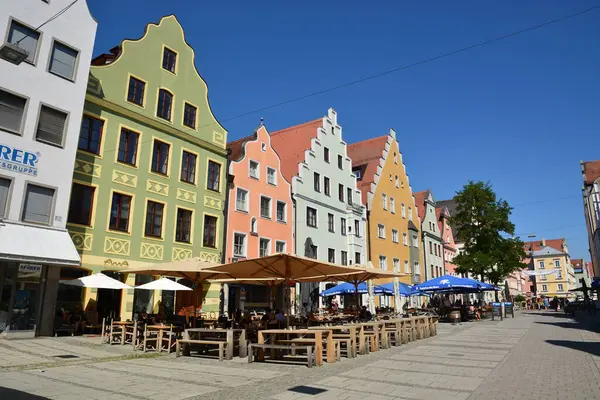 Ingolstadt, Bavyera, Almanya - 08.06.2024: Ingolstadt 'taki tarihi binalar