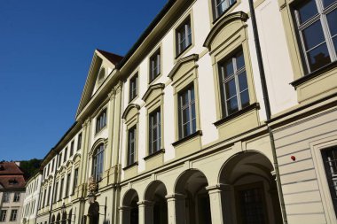 Eichsttt, Almanya 08.11.2024: Almanya 'nın Bavyera bölgesindeki Eichsttt kasabasında tarihi binalar