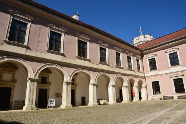 Eichsttt, Almanya 08.11.2024: Almanya 'nın Bavyera bölgesi yakınlarındaki WILLIBALDSBURG kalesinin (WILLIBALDSBURG) bir kısmı