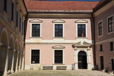 Eichsttt, Almanya 08.11.2024: Almanya 'nın Bavyera bölgesi yakınlarındaki WILLIBALDSBURG kalesinin (WILLIBALDSBURG) bir kısmı