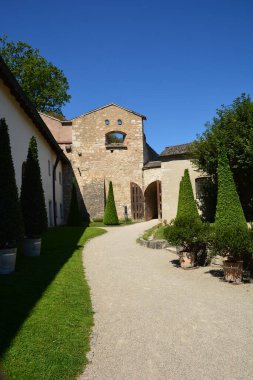 Eichsttt, Almanya 08.11.2024: Almanya 'nın Bavyera bölgesi yakınlarındaki WILLIBALDSBURG kalesinin (WILLIBALDSBURG) bir kısmı