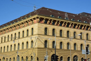 Münih, Bavyera, Almanya - 08.11.2024: Münih 'teki tarihi yapılar