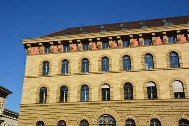 Münih, Bavyera, Almanya - 08.11.2024: Münih 'teki tarihi yapılar