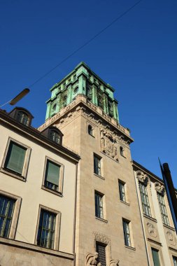 Münih, Bavyera, Almanya - 08.11.2024: Münih 'teki tarihi yapılar