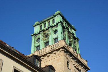 Münih, Bavyera, Almanya - 08.11.2024: Münih 'teki tarihi yapılar