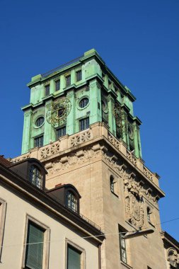 Münih, Bavyera, Almanya - 08.11.2024: Münih 'teki tarihi yapılar