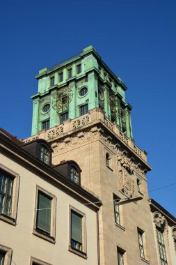 Münih, Bavyera, Almanya - 08.11.2024: Münih 'teki tarihi yapılar