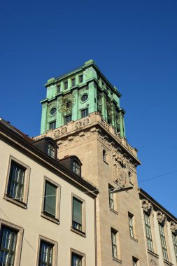 Münih, Bavyera, Almanya - 08.11.2024: Münih 'teki tarihi yapılar