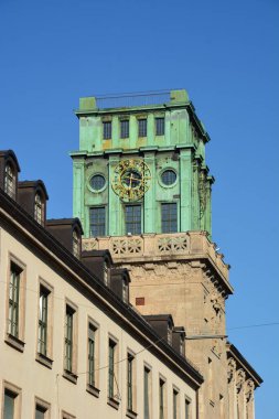 Münih, Bavyera, Almanya - 08.11.2024: Münih 'teki tarihi yapılar