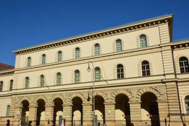 Münih, Bavyera, Almanya - 08.11.2024: Münih 'teki tarihi yapılar