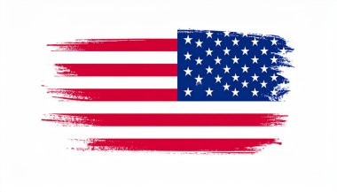 Bulanık Amerikan Bayrağı arkaplanı, metin için kopyalama alanı